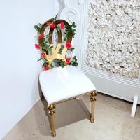 Leather Wedding stainless steel dining chair CY055
