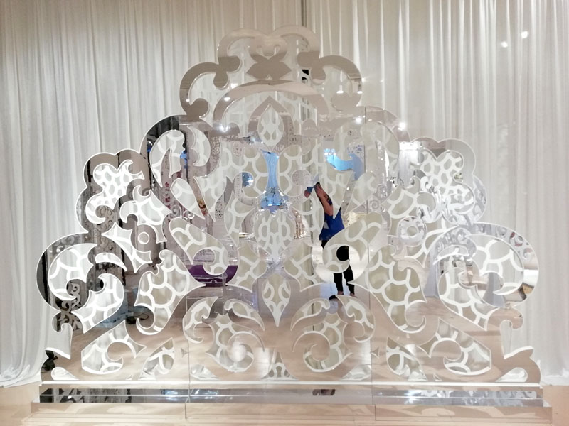 Perfect Wedding Furniture gold wedding screen decorations Suppliers for hotel-2