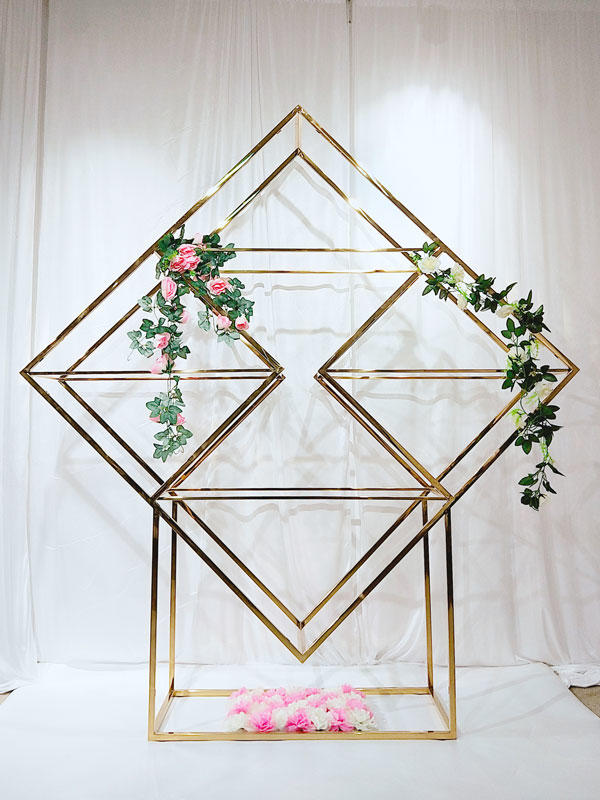 Custom decorative metal shelves gold Suppliers fro outdoors-2