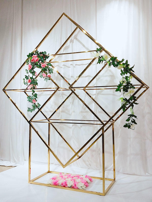 Custom decorative metal shelves gold Suppliers fro outdoors-3